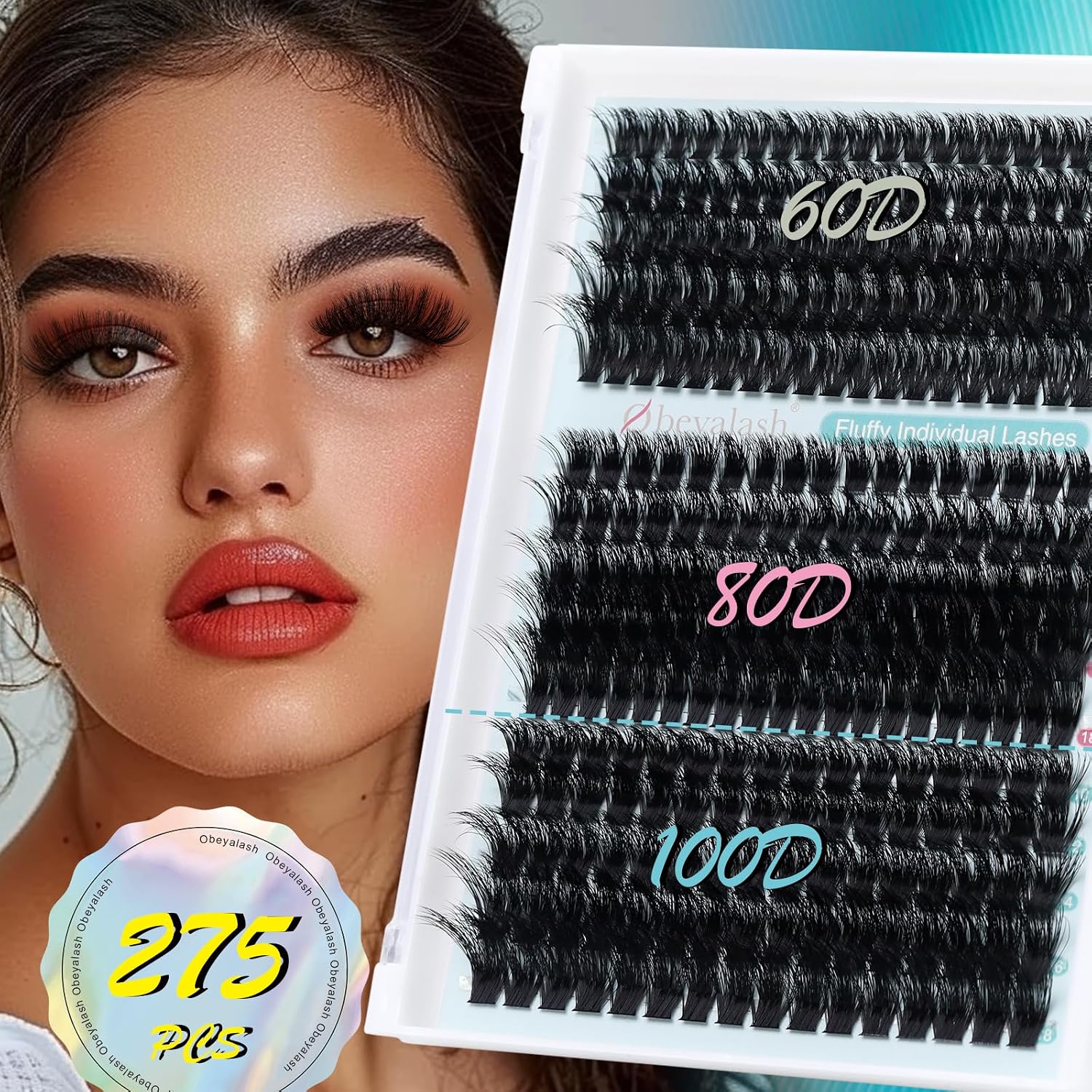 Spire Lashes Pyramid Spike Eyelash - Premade Fans D Curl Manga Chunk Natural Wispy Lash Extension Feather Shape Comic Individual Lashes by Obeyalash(Feather3 - Mix 9-15mm) image 5