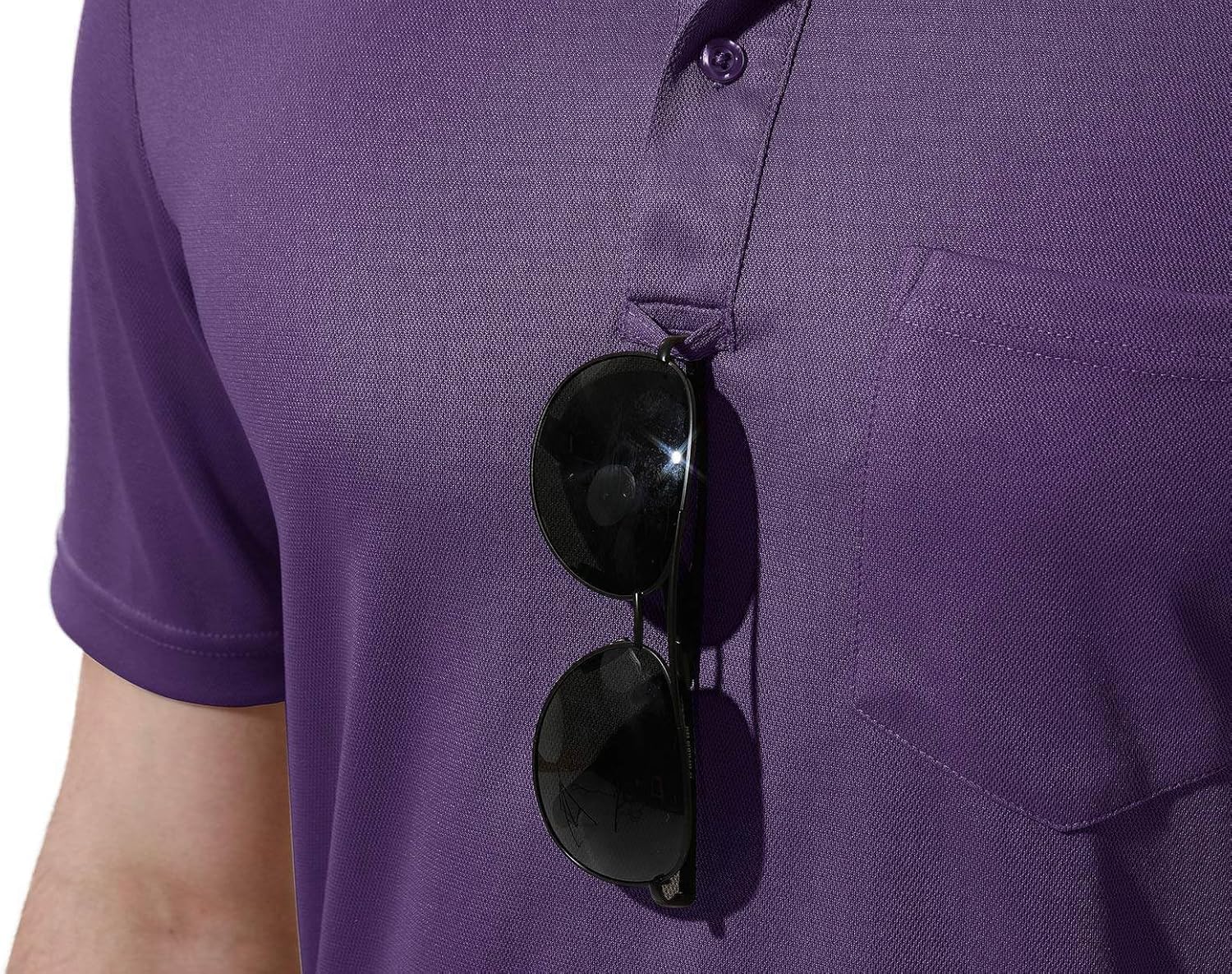 Rdruko Men's Polo Shirts Short Sleeve Quick Dry Outdoor Golf Sports Shirts with Pocket - Image 6