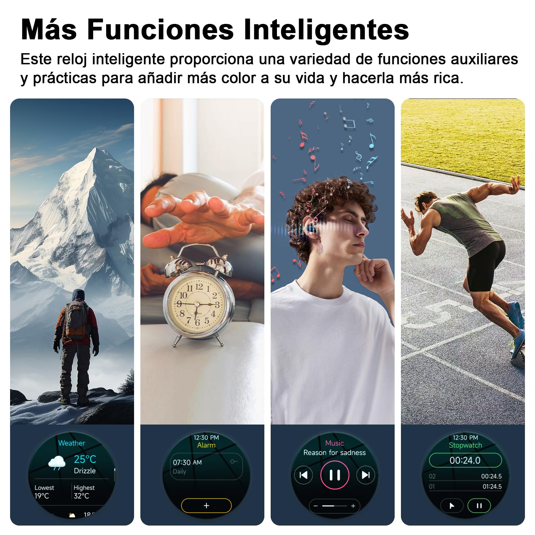 Blackview Reloj Inteligente Hombre - Llamadas Bluetooth, 1,39" Smartwatch con Pulsómetro/Oxímetro (SpO2)/Monitor de Sueño/Podómetro, 100 Modos Deportivos Pulsera Actividad para Android iOS (2 Correas)