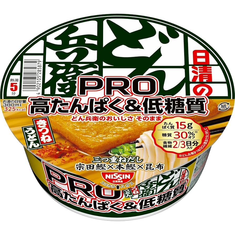 Amazon.co.jp: どん兵衛PRO きつねうどん 高たんぱく＆低糖質