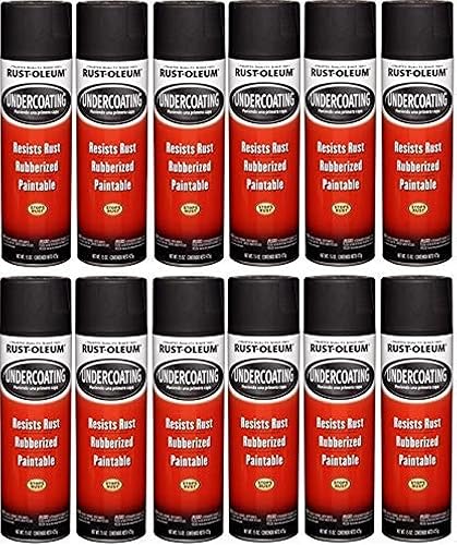 Rust-Oleum - Revestimiento interior negro, 15 onzas (paquete de 12)
