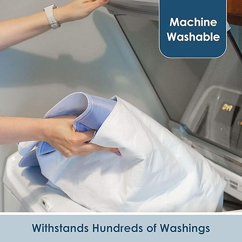 Miniatura 7 de Almohadillas de cama impermeables para incontinencia, absorbentes, lavables, almohadillas de colchón para niños o adultos, planas, 34 x 52 pulgadas