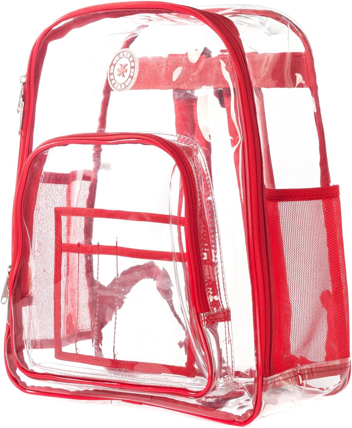 K-Cliffs Large Transparent Backpack Clear Heavy Duty School Bag Durable Student Bookbag See Through Vinyl Daypack Workbag - Image 2