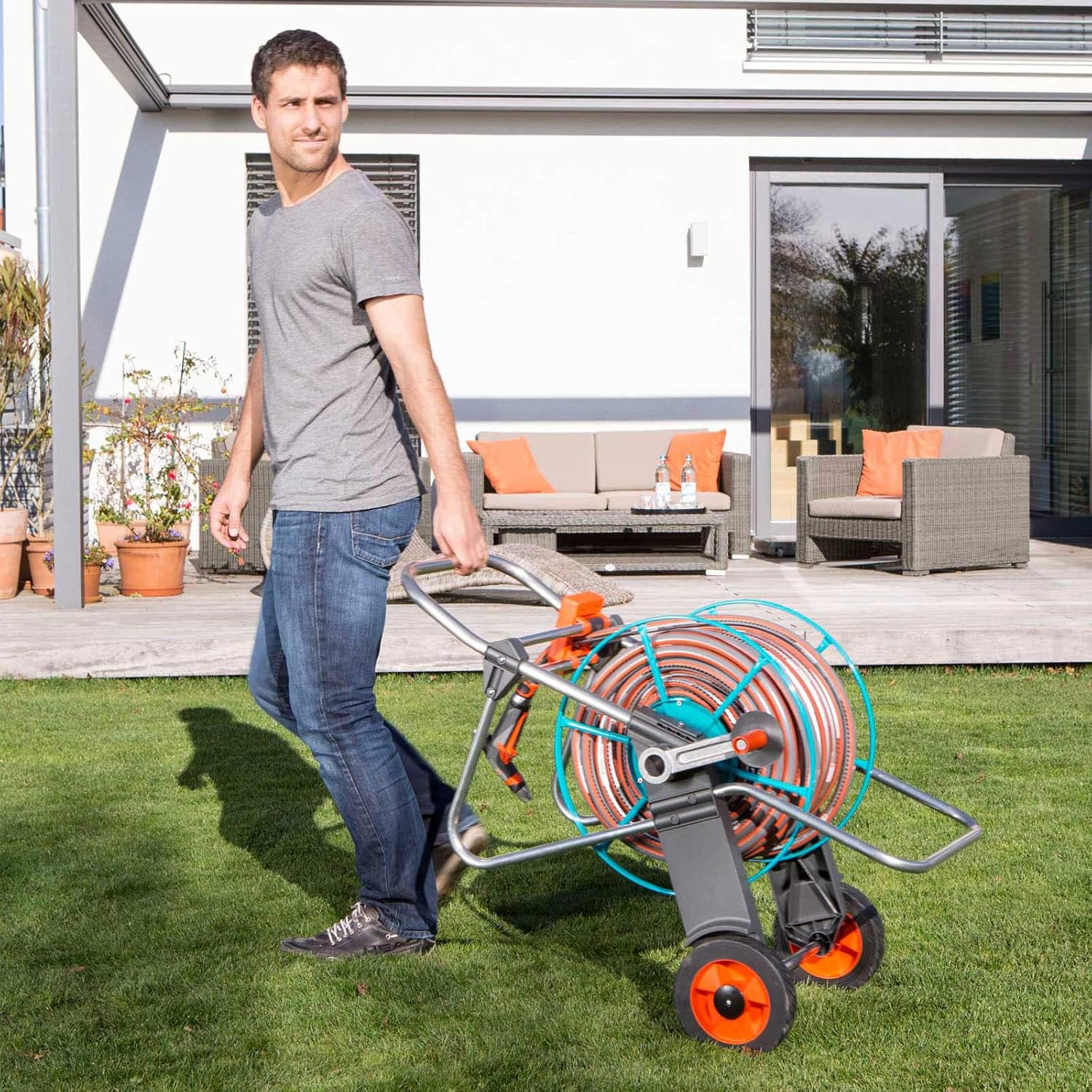 Gardena 02674-20 Metal-Schlauchwagen 100
