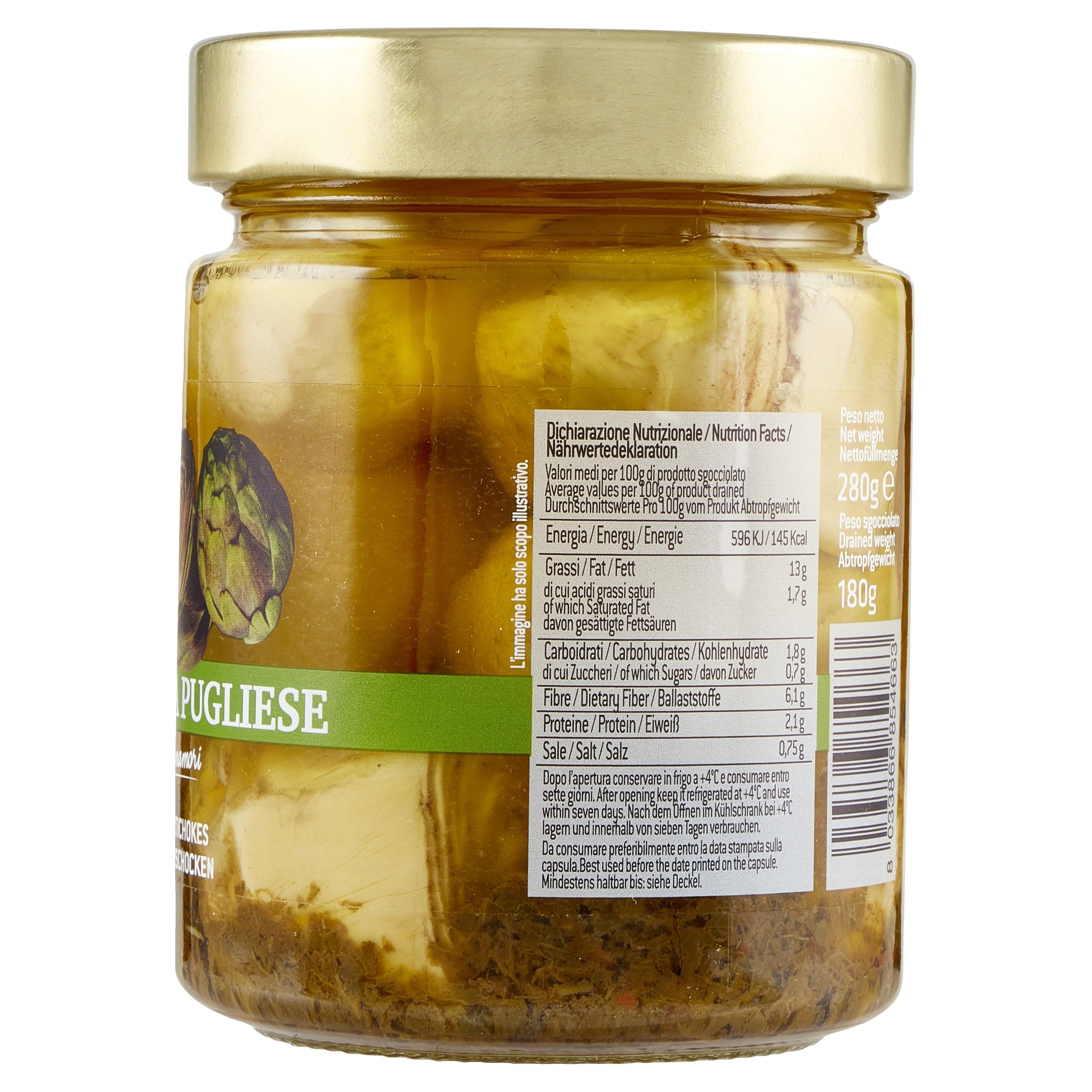 Carciofi alla pugliese 280g sott'olio "Lavorati dal fresco"