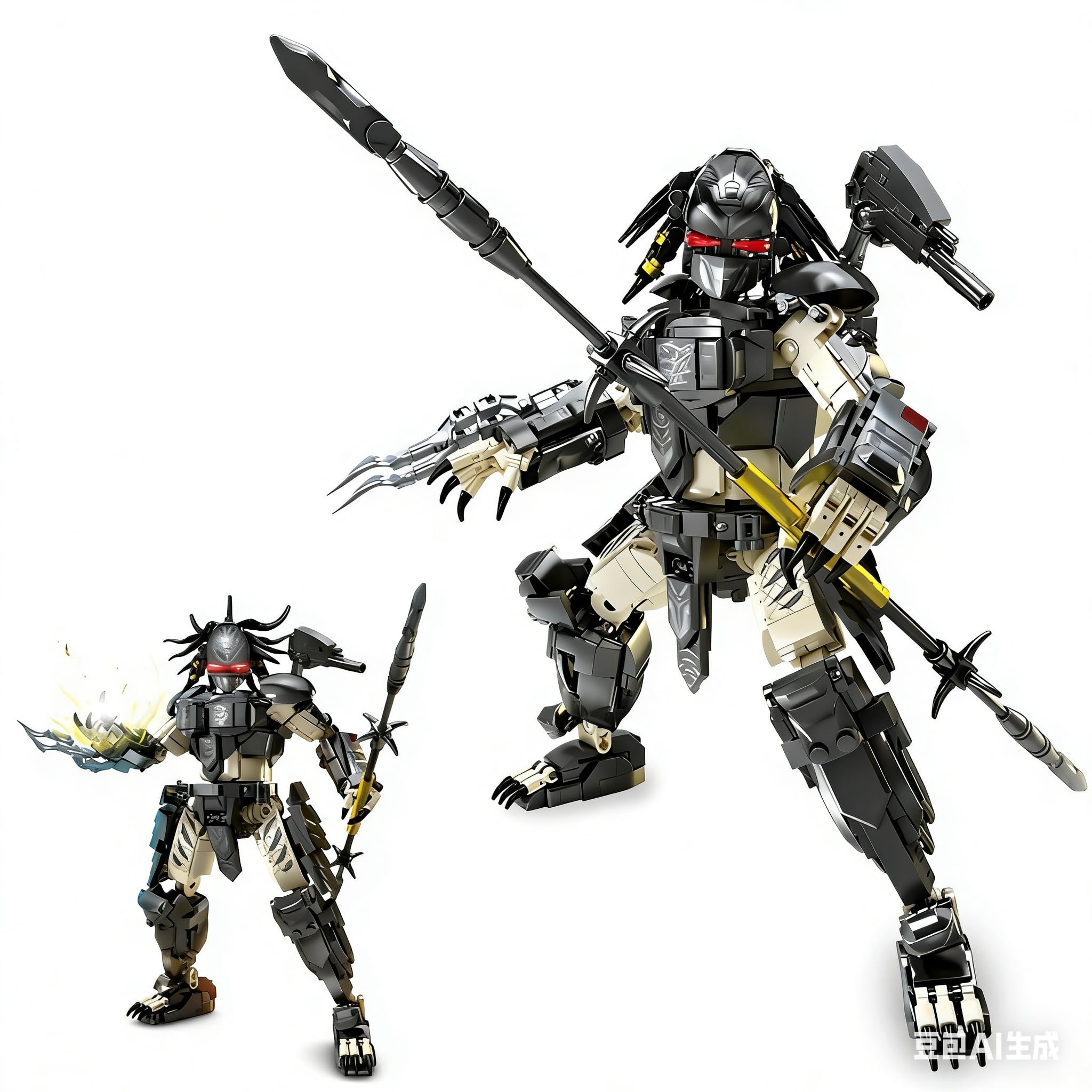 Predator Action Figure Building Blocks Set, 1082 PCS Alien Mech Warrior Building Model, Alien Mech Action Figure Bricks Toy, Gifts for Adults — image 1