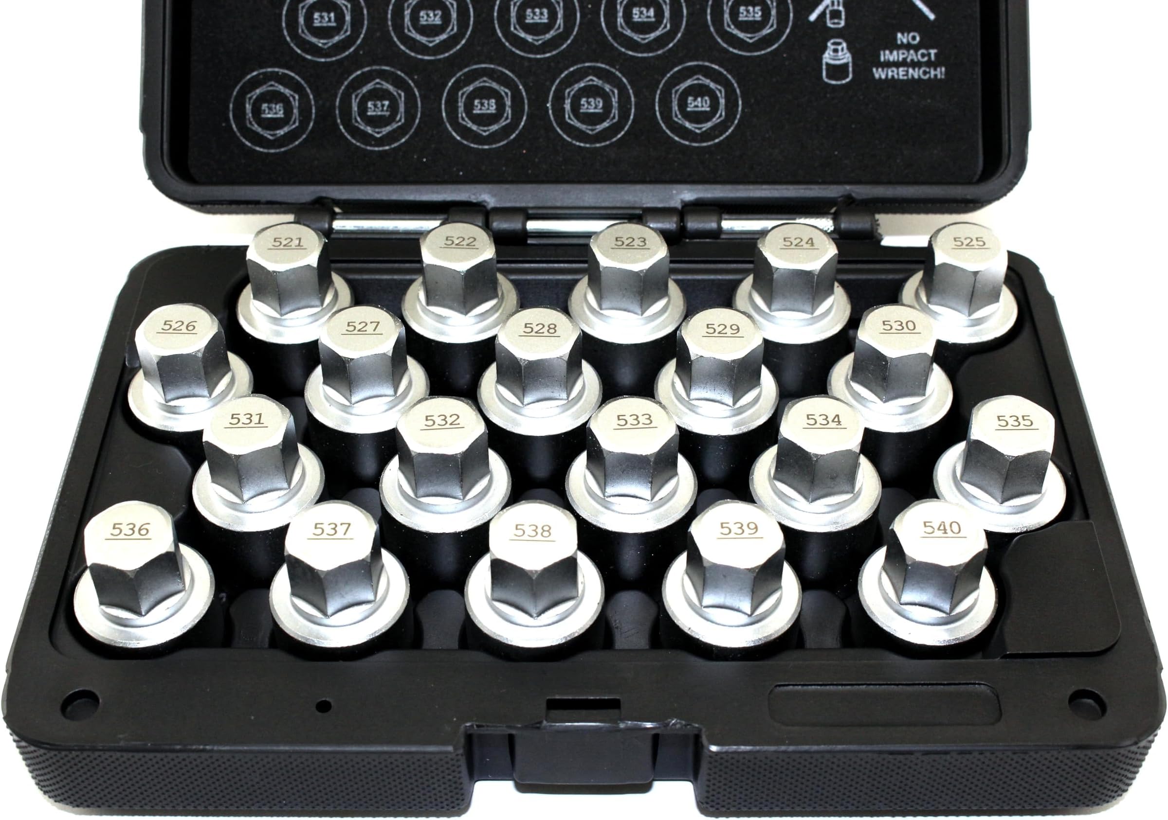 TEMO 20 pc Wheel Lock Lugnut Anti-Theft Lug Nut Removal Key Set for Vw Audi