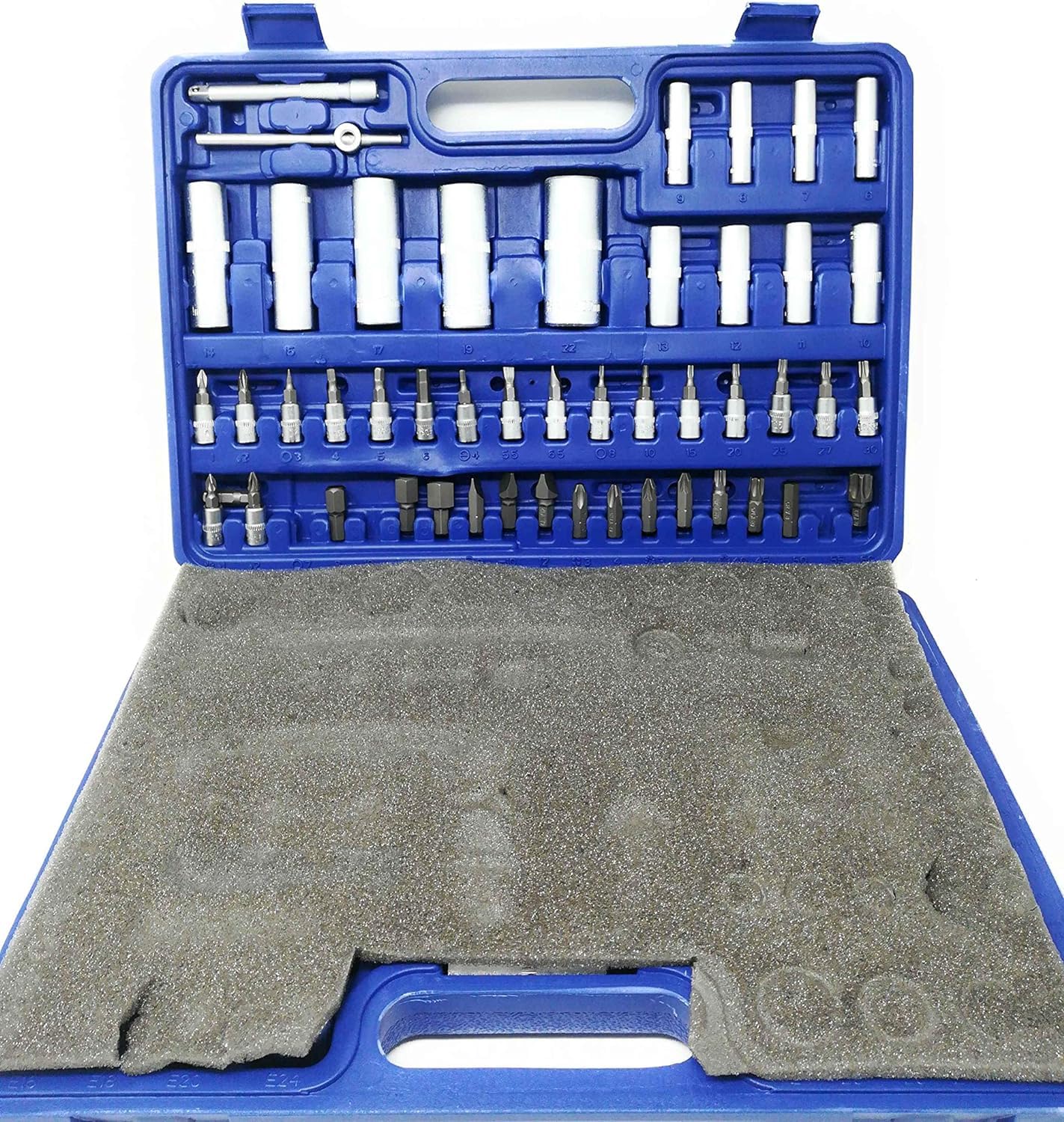 SQUADO Set Chiavi a Bussola e Accessori con Cricchetto 108 pezzi Chrome Vanadium Professionale con Valigetta