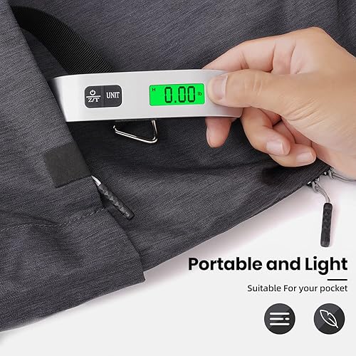 Miniatura 6 de BAGAIL Digital Luggage Scale, 110lbs Hanging Baggage Scale with Backlit LCD Display, Portable Suitcase Weighing Scale, Travel Luggage Weight Scale