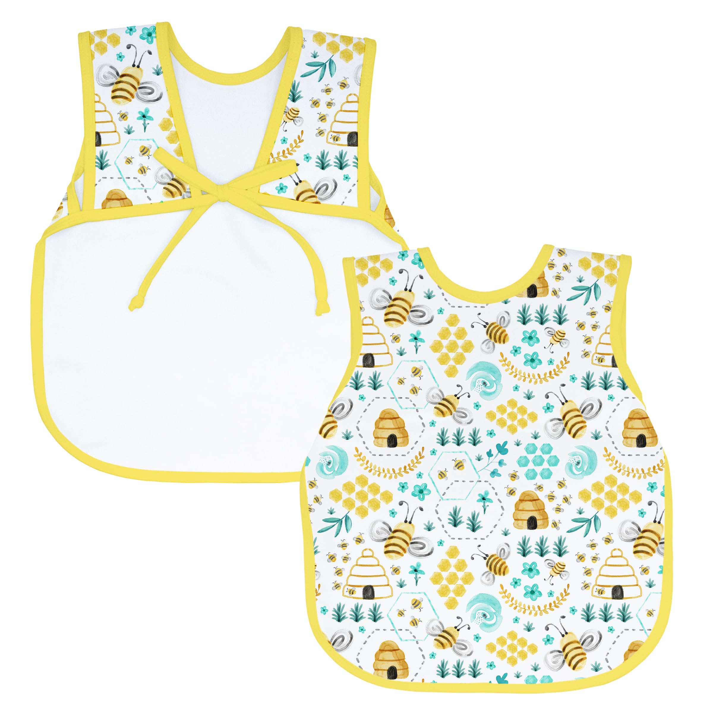 BapronBaby Animal Prints Bapron - No Neck Tie Safer Bib - Baby & Toddler - Soft Waterproof - PVC, BPA & Phthalate Free - 6m+