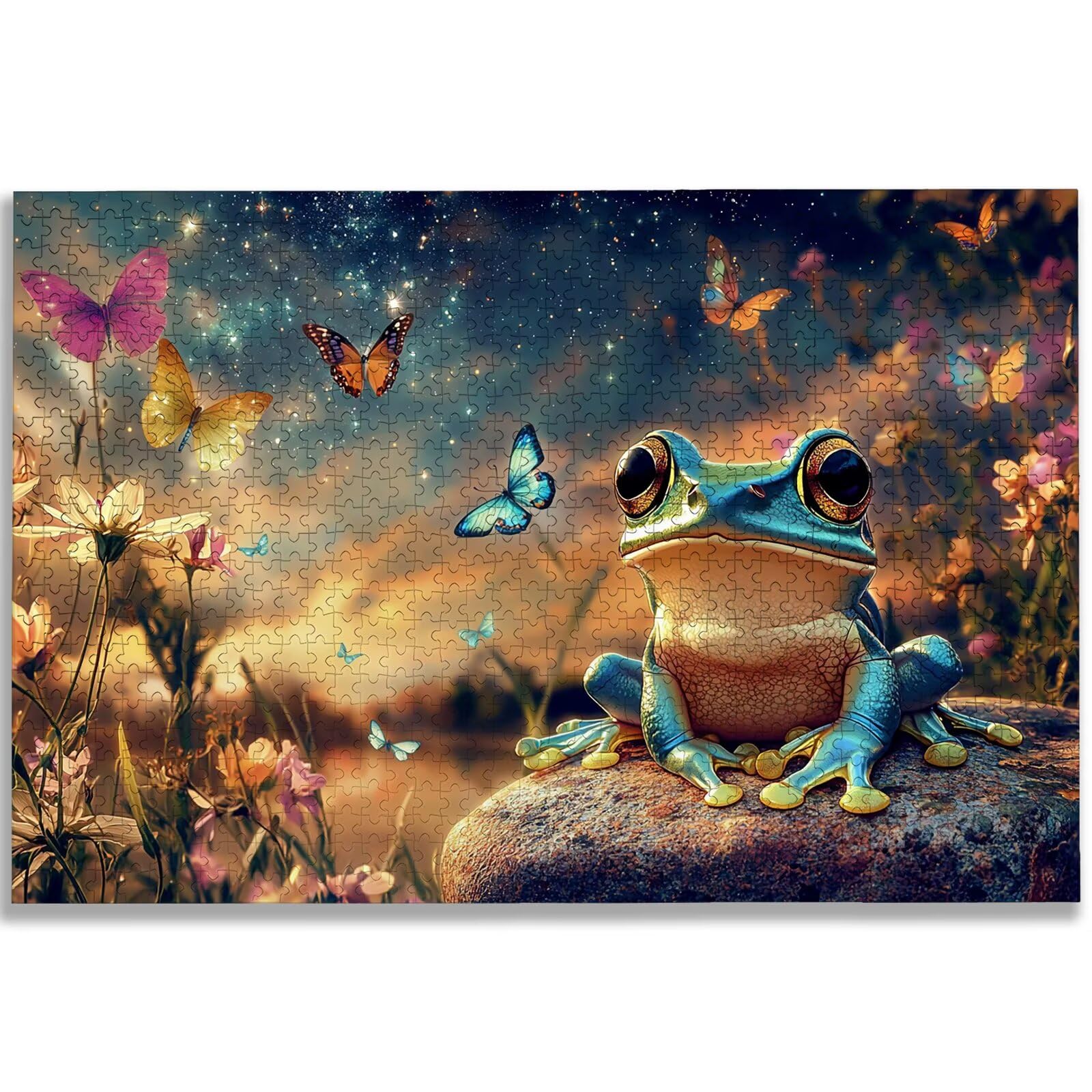 Puzzle 1500 Piezas, Puzzle Rana con Caja para Adultos, DIY Animal Rompecabezas Madera para Adultos, 1500 Piezas Rompecabezas Desafiante, para Decoracion Hogar, Regalo Mujer, Regalo Hombres, -2180