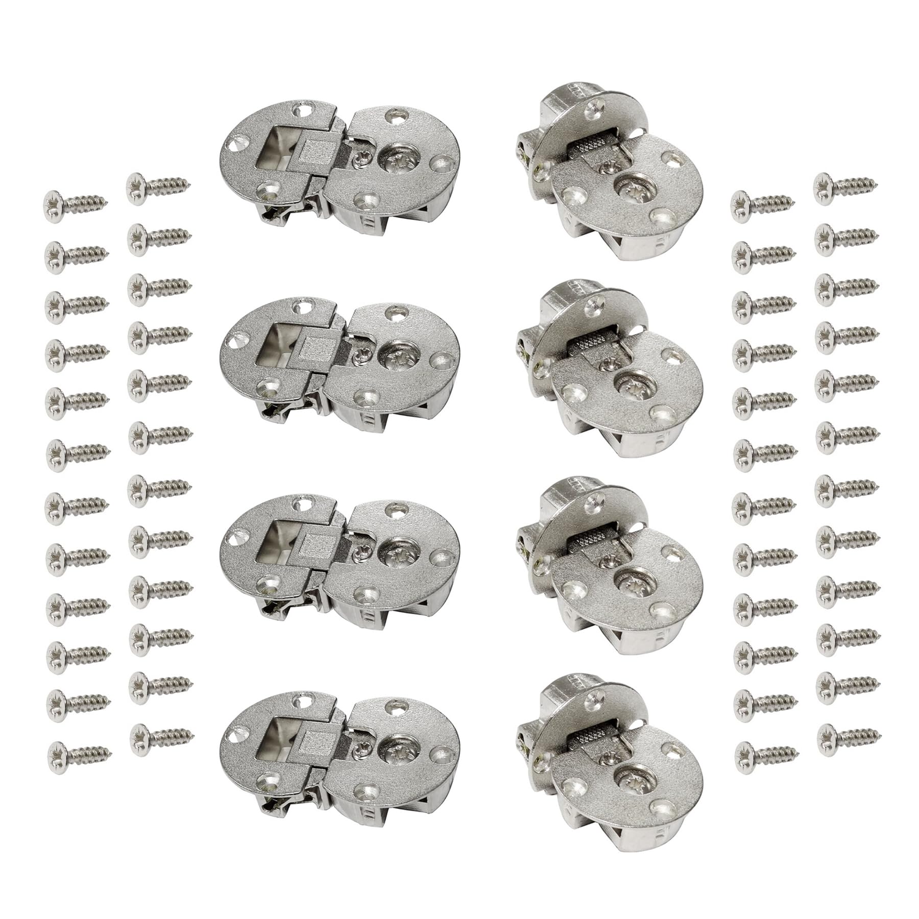 4 Cerniere A Ribalta 90° Regolabili 3D - Per Ante Armadi E Cucine, Diametro 35 Mm - Foto 8