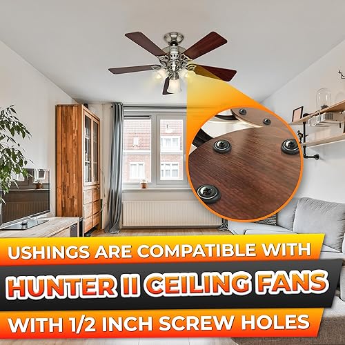 Miniatura 6 de Kit de 18 ojales de goma para piezas de ventilador de techo Hunter, ojales para arandelas de cuchilla de ventilador Hunter, arandelas de goma para