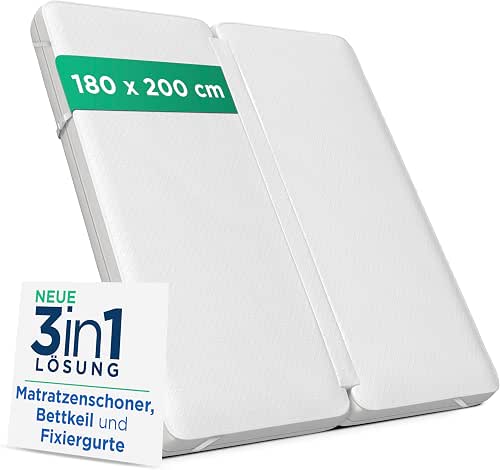 NAPPY Liebesbrücke 180x200cm waschbar | Matratzenkeil mit Matratzenverbinder wasserdicht für