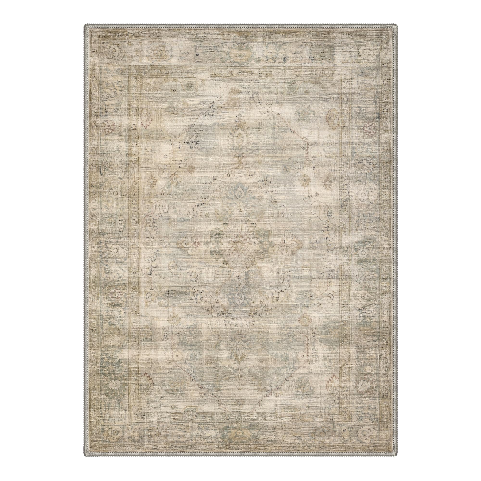 BEIMO Tapis Salon 160x230 cm Vintage Style Persan Antidérapant pour Salon ou Chambre Ochre Bloom