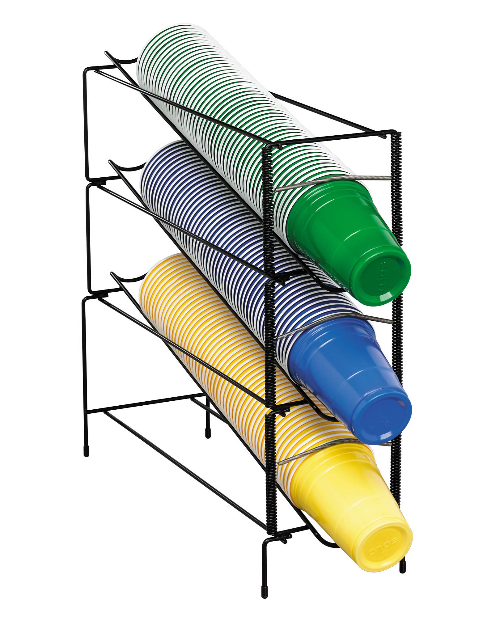 Countertop Three Section Vertical Wire Rack Cup Dispenser by DISPENSE-RITE – Metal, Model WR-CT-3