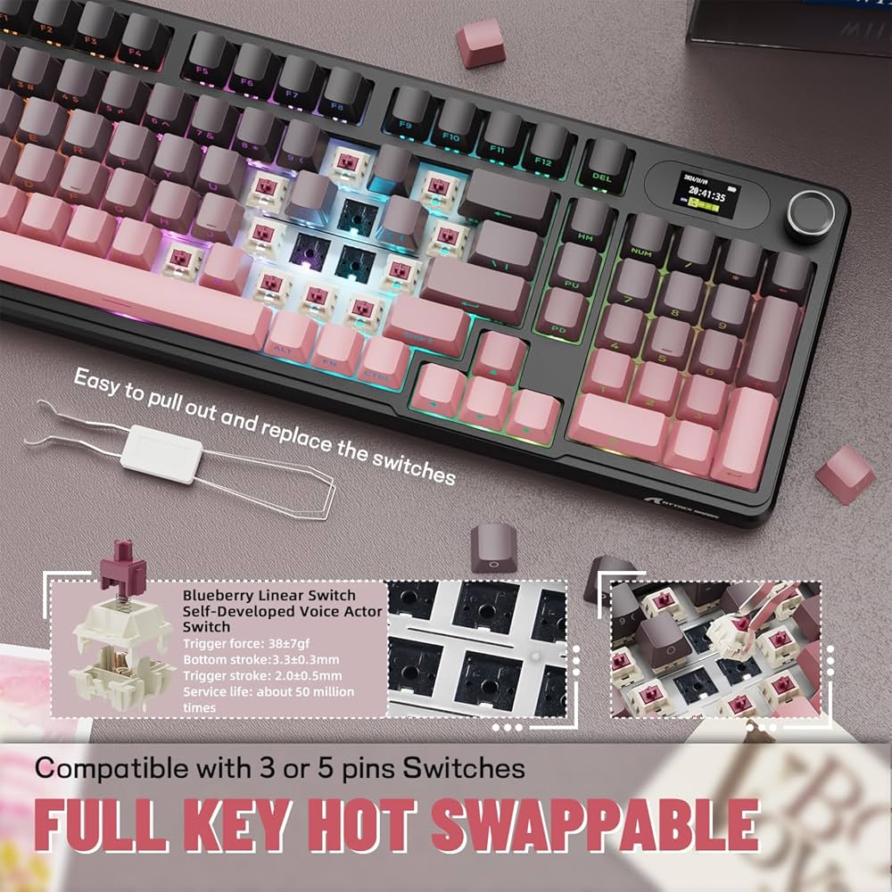 ATTACK SHARK×MAMBASNAKE X98PRO X98PRO Wireless Gaming Keyboard with RGB & Hot-Swap