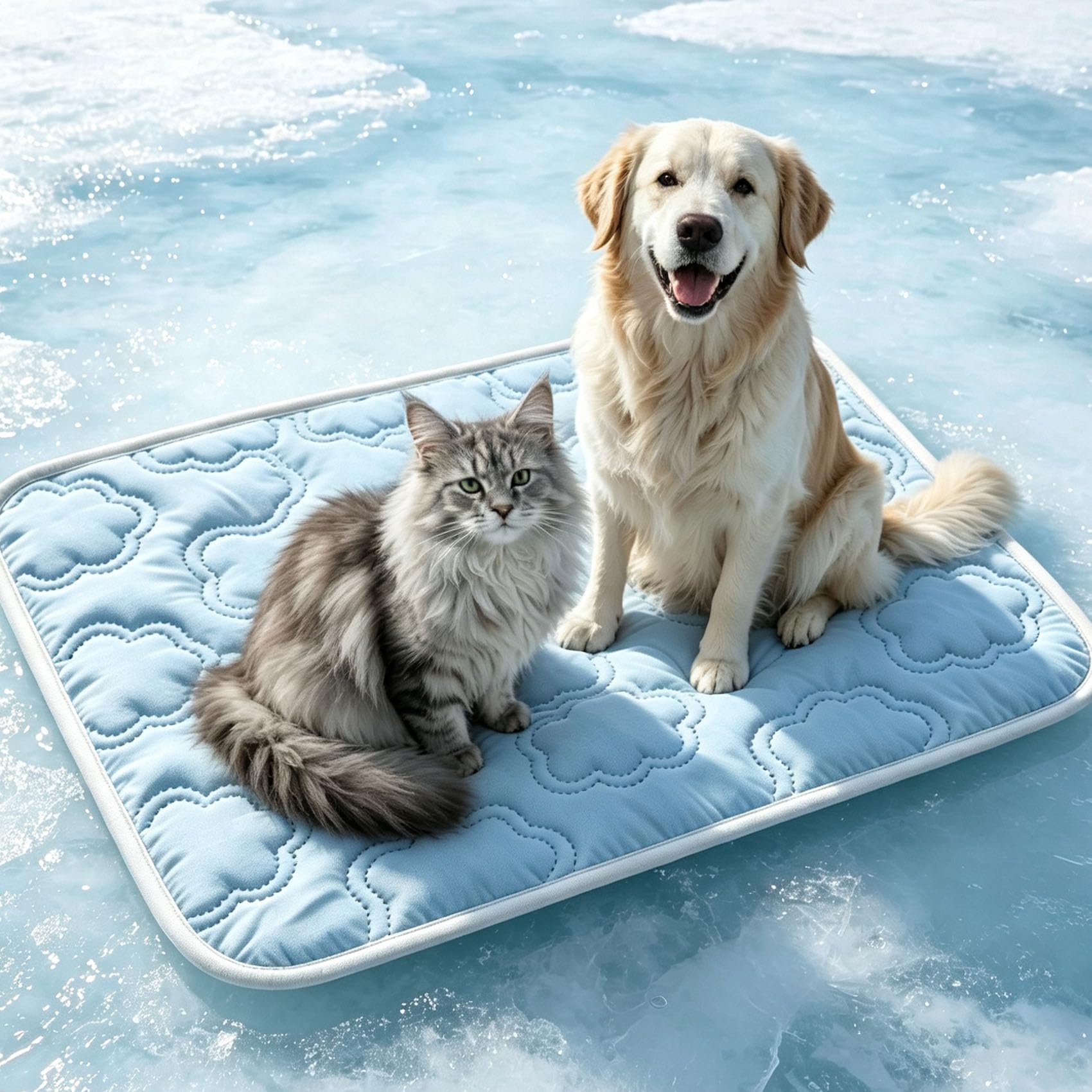 Kovah Cooling Mat, Gel-Free 3 to 4 Degrees Cooler in Minutes (Blue, XXL)