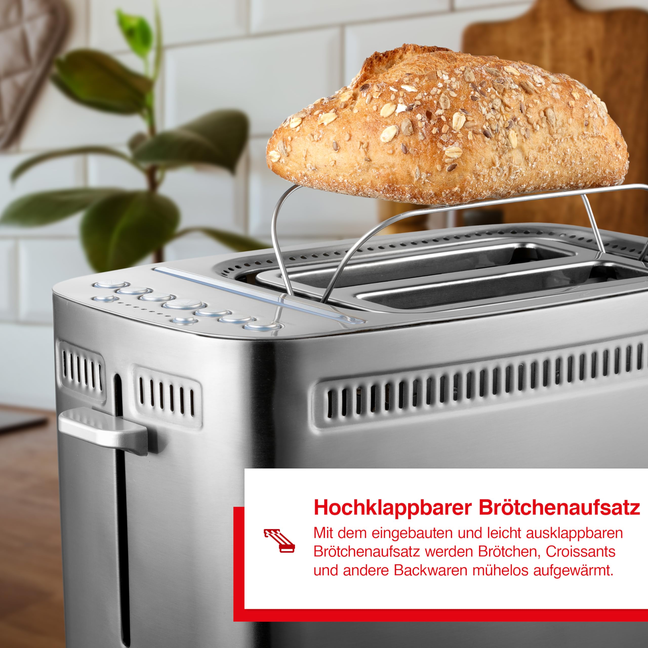 Solis Sandwich Toaster 8003 Toster do tostów - Nadziewane tosty - Funkcja turbo - Funkcja bajgla - Bardzo szerokie szczeliny - 7 poziomów złocenia - w tym 2 zaciski do kanapek