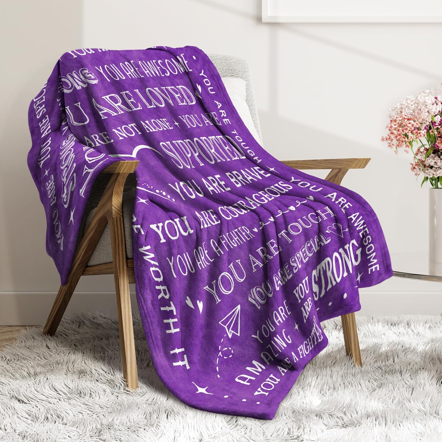 SteadStyle Blanket Gifts for Women- Get Well Blanket, Inspirational Gift for Her Him, Feel Better After Surgery Gift, Thinking of You Present for Mom Friend Sister Daughter, 60'' x 50'' - Image 5