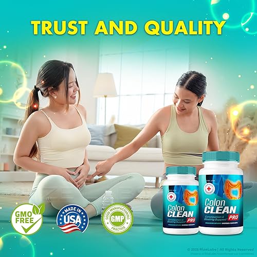Miniatura 7 de rize labs Colon Clean Pro Capsules, píldoras totalmente naturales para aliviar la hinchazón, fórmula avanzada para la salud intestinal (60 cápsulas)