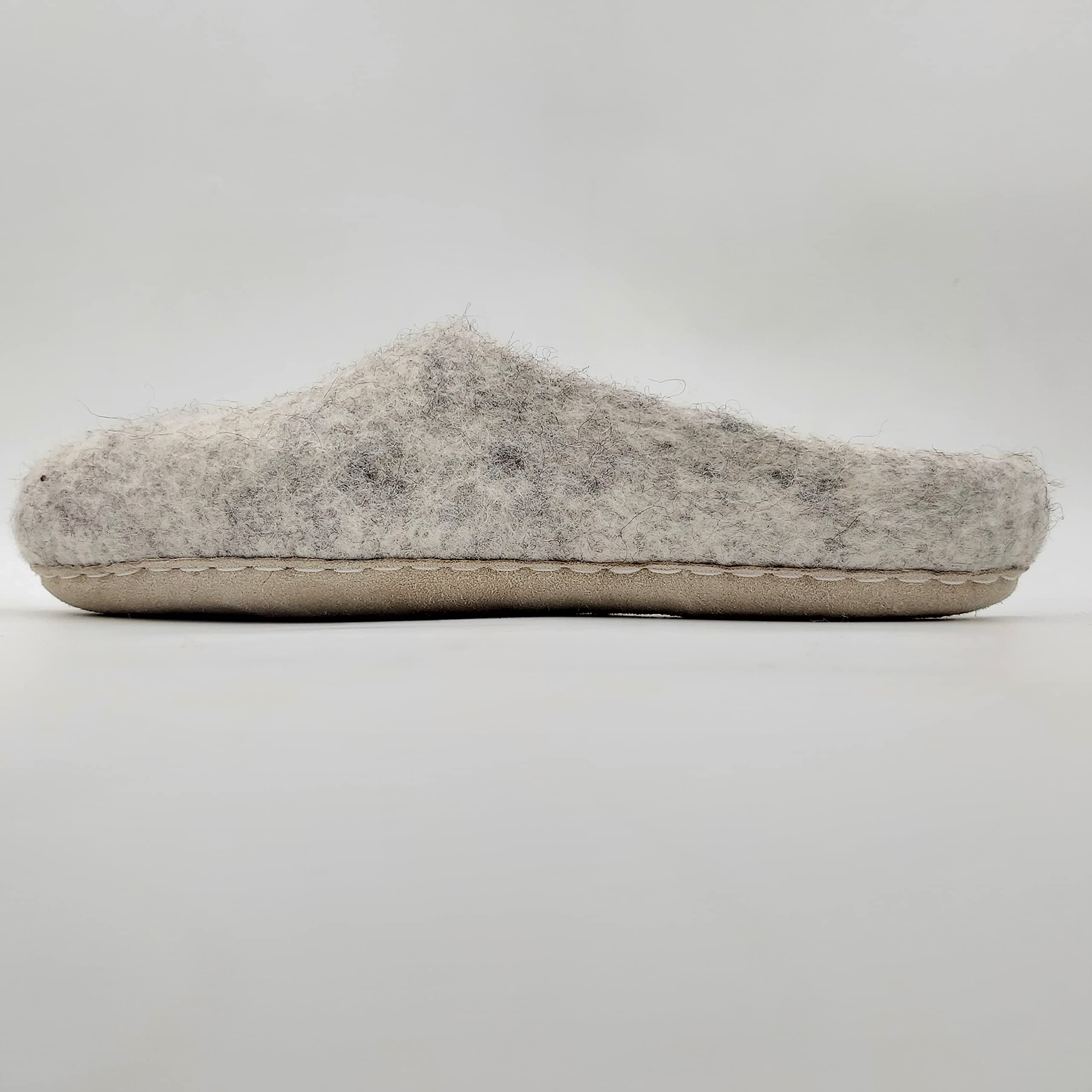 Pantuflas de lana orgánica, pantuflas de fieltro de lana para mujeres en interiores y exteriores, pantuflas de casa para hombre, zapatos de mujer, regalos para mamá
