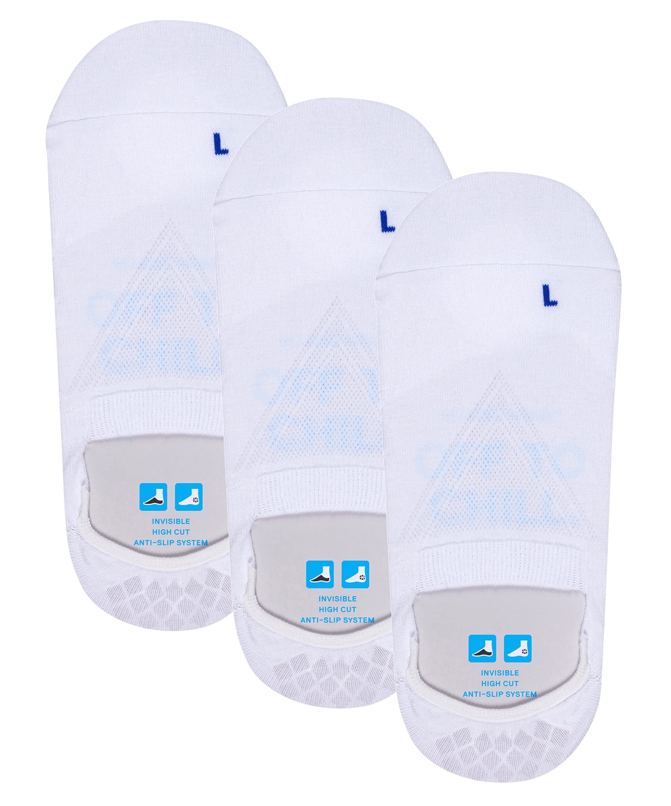 FALKE Cool Kick 3-Pack Unisex Pinkies antideslizante gracias a la silicona en el talón | con suela de felpa ultra ligera