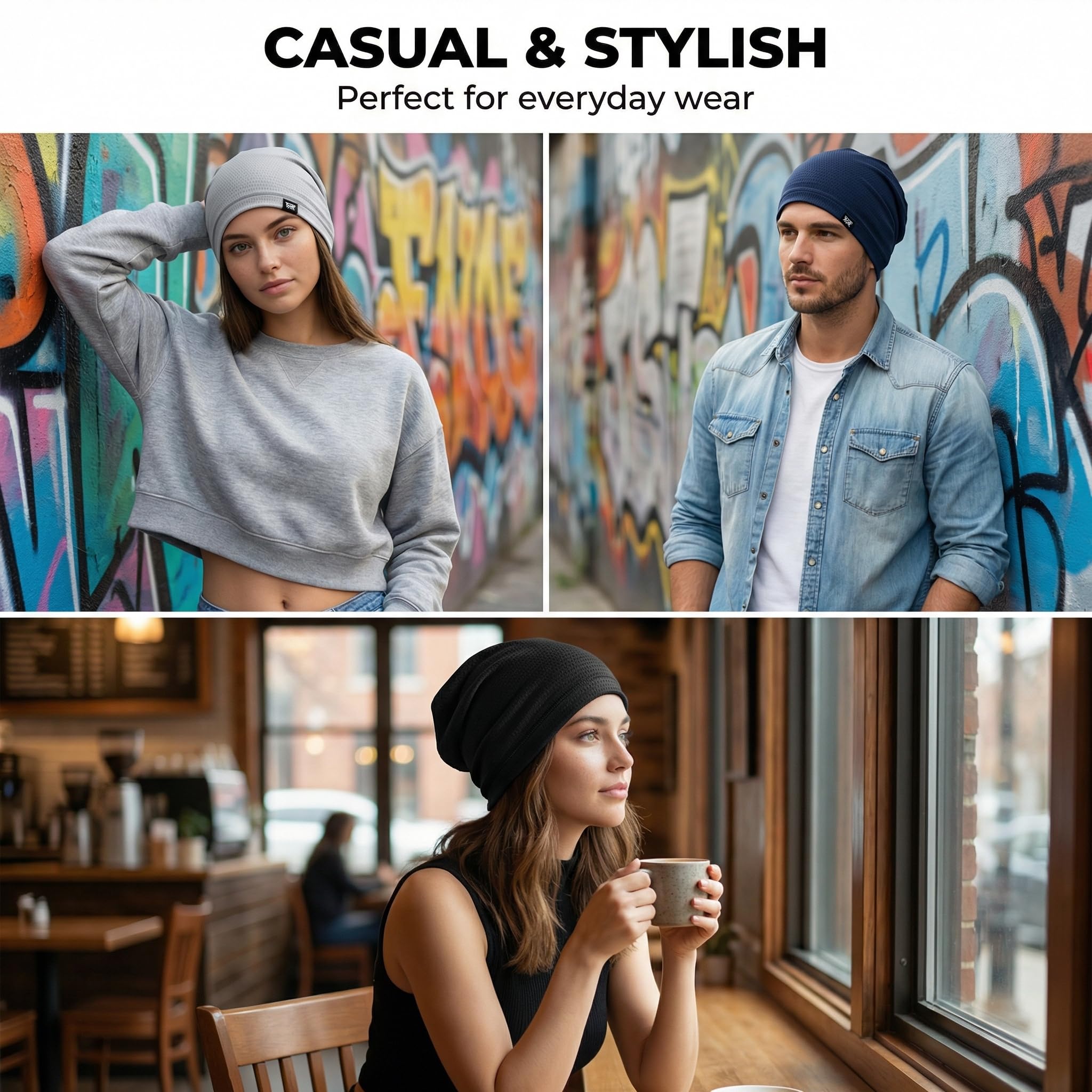 LONGLONG 2 Pack Summer Beanies - Lightweight Breathable Cooling Skull Caps for Women Men Sports & Daily Wear — view 6