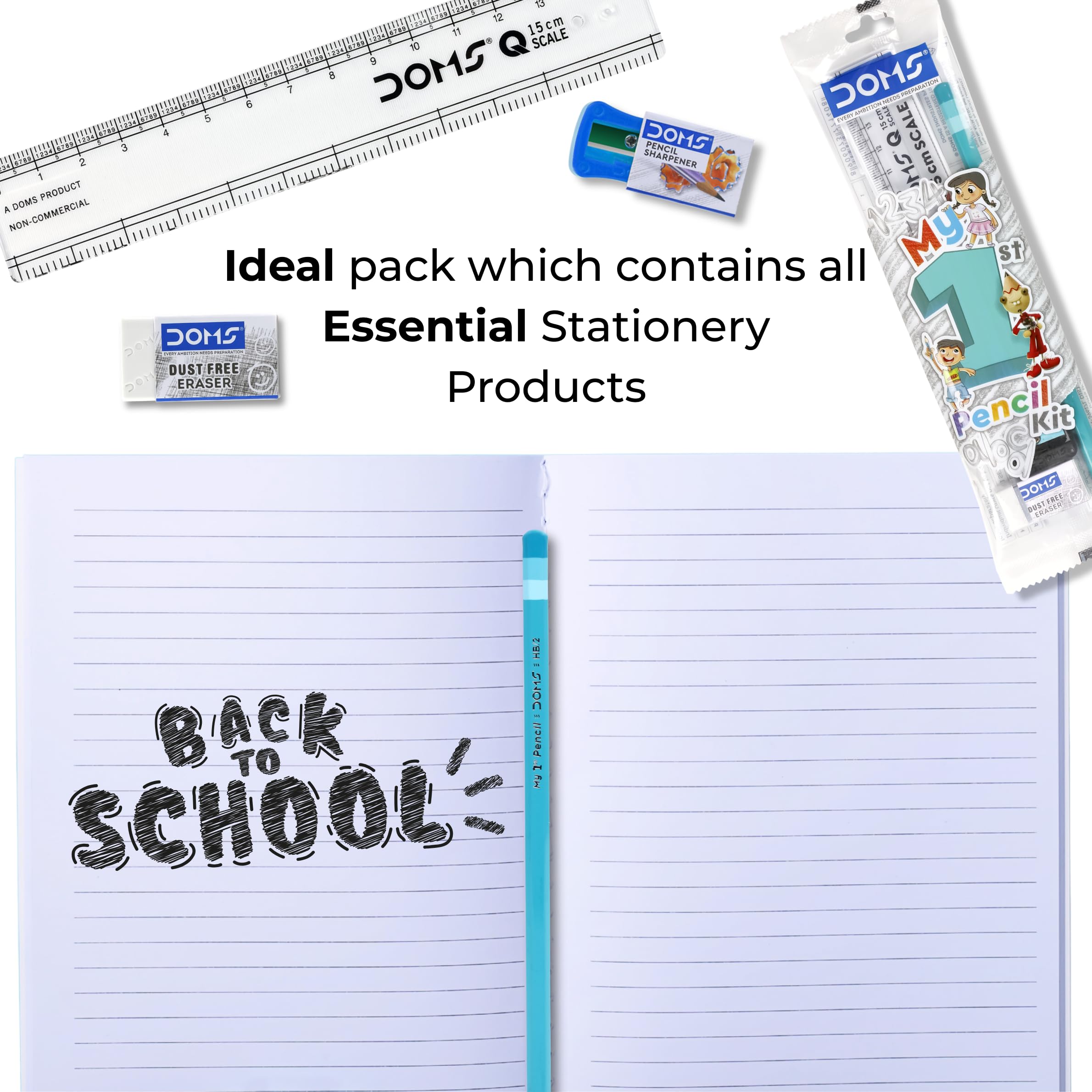 Doms My 1st Pencil Kit - School Essentials for Kids -6