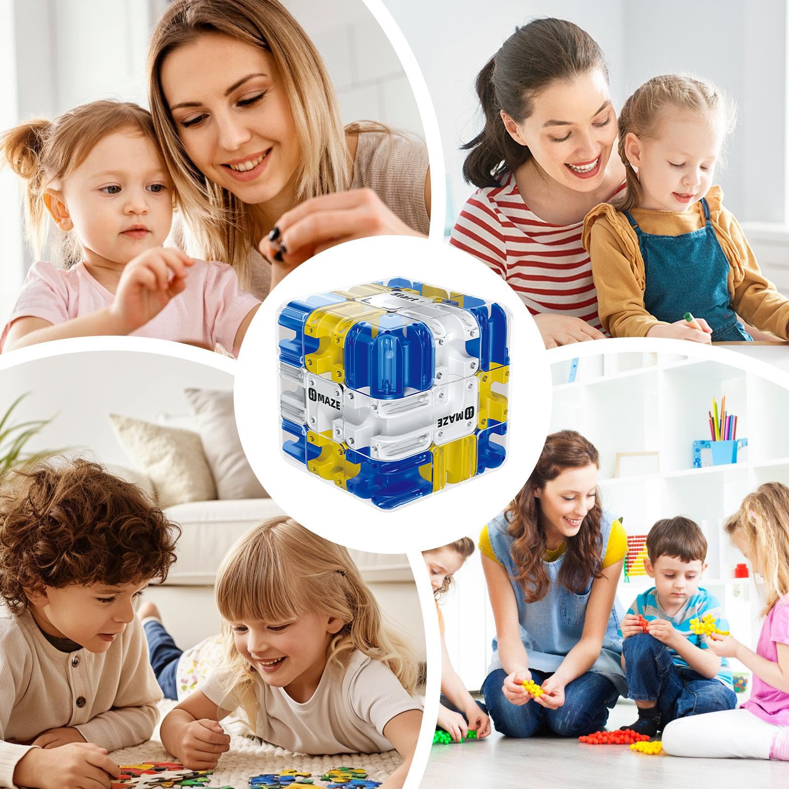 Cube Labyrinthe 3D – Jeu De Balle Magnétique – Casse-tête Logique Pour Adultes Et Enfants Dès 8 Ans – Portable Et Stimulant