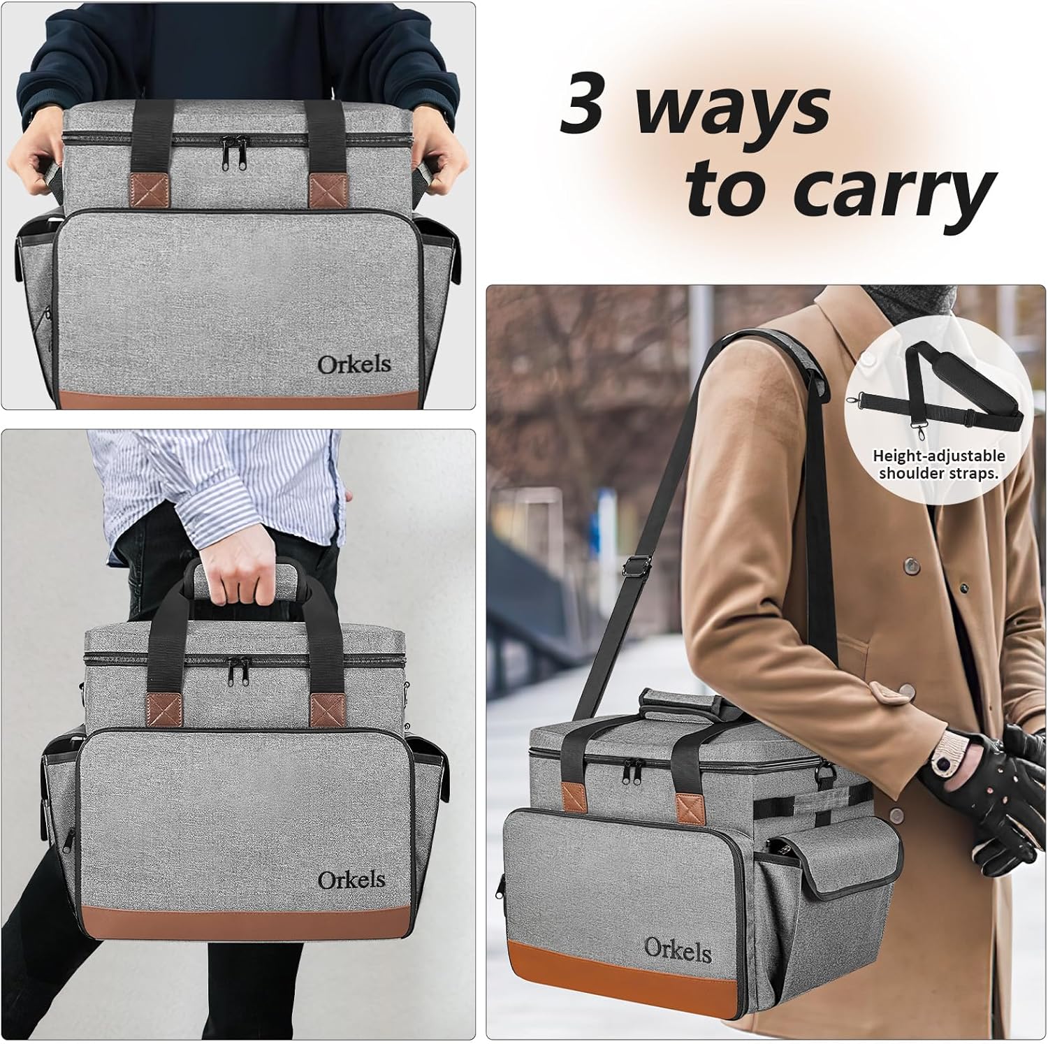 Travel Carrying Case Compatible with Bartesian Cocktail Machine, Insulated Cooler Bag for Bartesian Machine with Pockets for Cocktail Capsules, Menu and Other Accessories, Grey