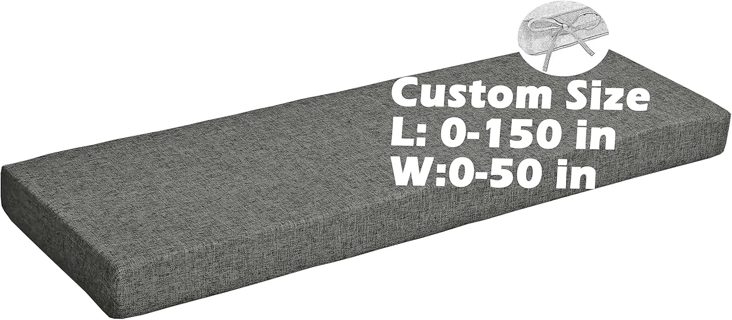 Kiyeocca Custom Bench Cushion Covers Indoor, Window Seating