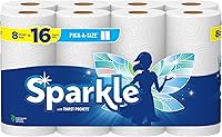 Vista 14 de Sparkle Pick-A-Size - Toallas de papel, 2 rollos = 4 rollos regulares (paquete de 24 rollos), toalla de papel de valor diario con hojas completas
