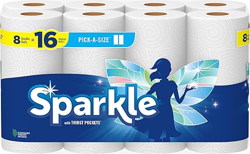 Miniatura 13 de Toallas de papel Sparkle, 6 rollos gigantes, un toque de color, escoge un tamaño, 6 = 9 rollos regulares