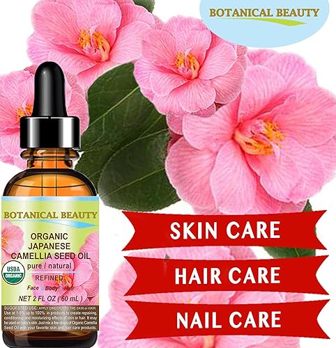 Miniatura 3 de Aceite de semilla de camelia orgánico japonés. Aceite portador prensado en frío 100% puro natural sin diluir para revitalizar y rejuvenecer el