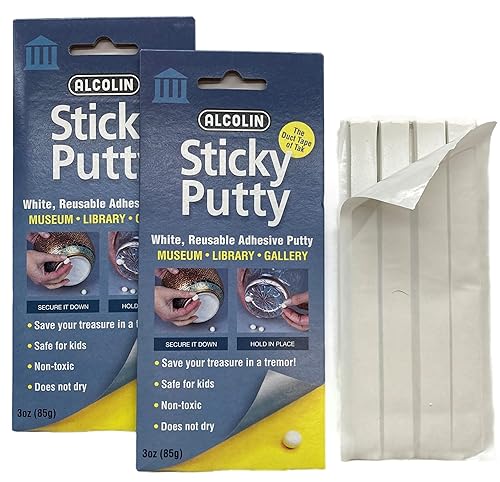 Masilla adhesiva reutilizable de calidad de museo y galería paquete de 2 Masilla adhesiva reutilizable de calidad de museo y galería paquete de 2