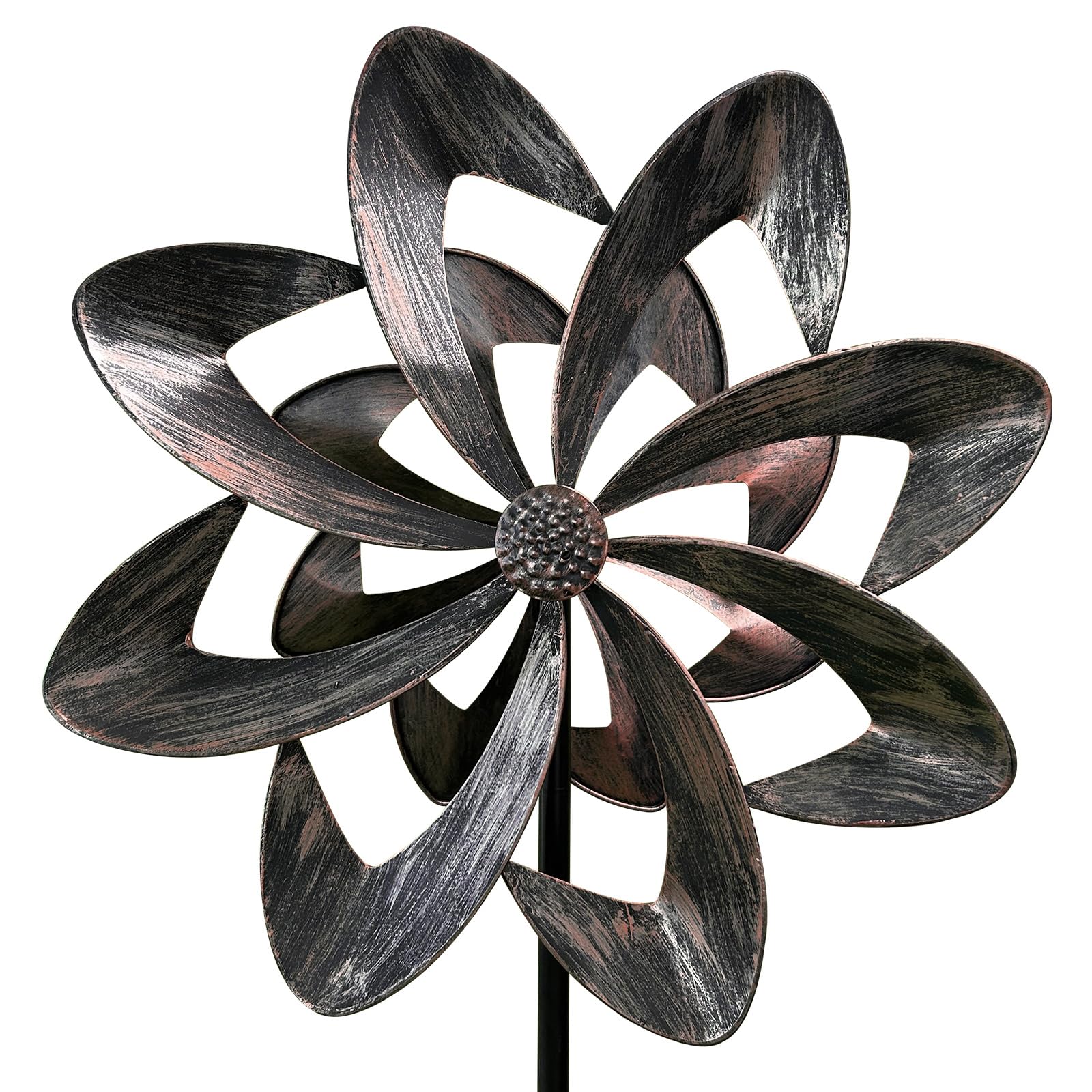 Wind Spinners Outdoor, Garden Metal Large Wind Spinner Height Large Retro Windmills Two-Way Wind Sculpture for Patio, Lawn, Garden & Yard Decor 74 inch