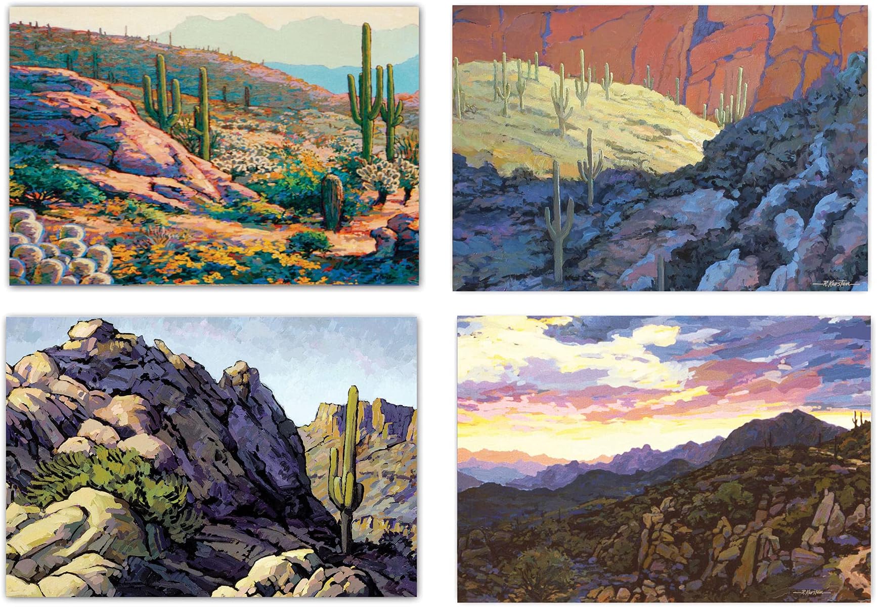 Stonehouse Collection Assorted Desert Postcards - 4 x 6 Western Desert Cards - 40 Desert Cactus Postcards - Made in the USA (Assorted)