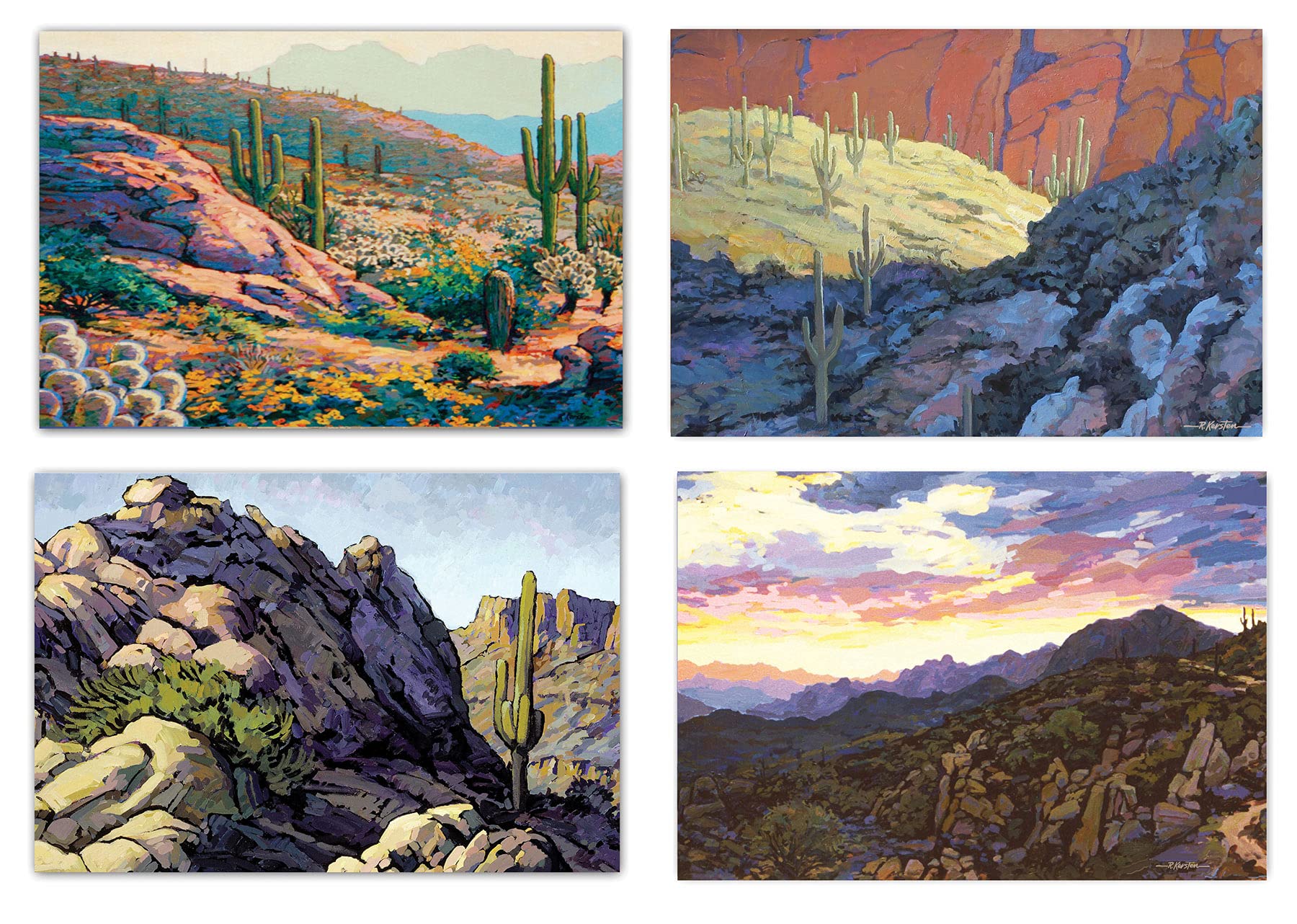 Assorted Desert Postcards - 4 x 6 Western Desert Postcards - 40 Desert Cactus Postcards (Assorted)