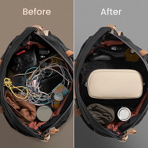Miniatura 5 de tomtoc Organizador de Electrónicos Estuche de Viaje, Bolsa de Viaje Resistente al Agua Organizador de Cables para Artículos Esenciales, Bolsa