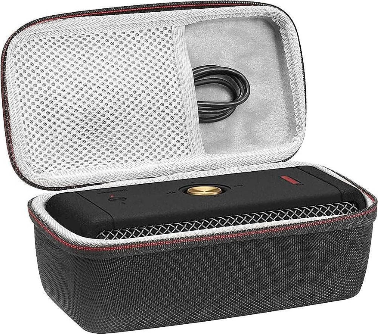 VERTUS® Hard Eva Box Case Organizer Portable Zipper Carry Cover Mesh Pocket Storage Bag for Marshall Emberton/Marshall Emberton II Bluetooth Speaker (Black)-image-35