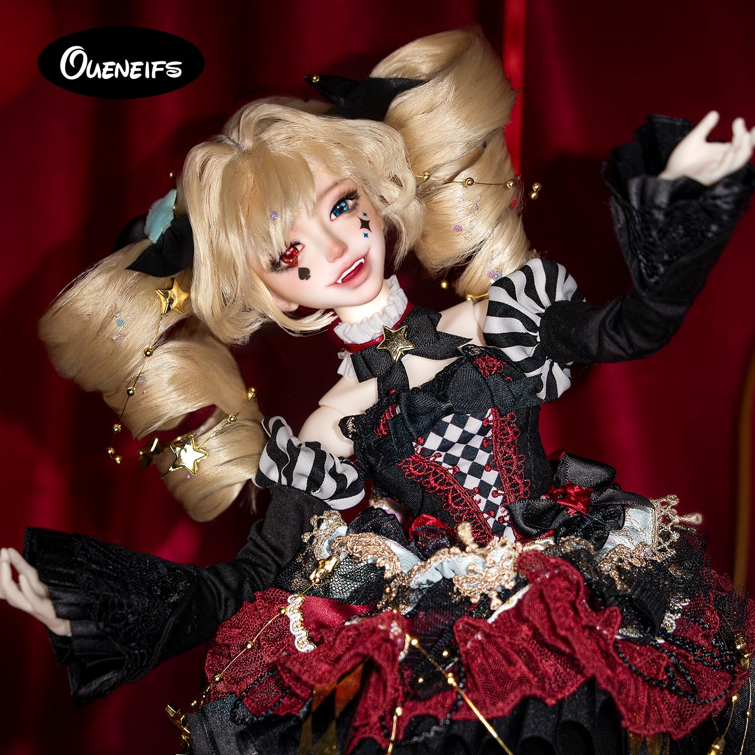 Oueneifs 1/4 Cassandra BJD Puppe Fullset Resin Spielzeug für 15+ Jahre alt (blondes Haar)