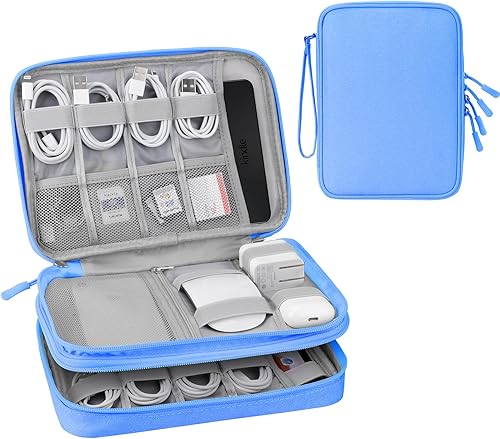 DDgro Organizador de artículos electrónicos para mujer, bolsa de almacenamiento de viaje para cablescargadores y cablesdisco duroaccesorios