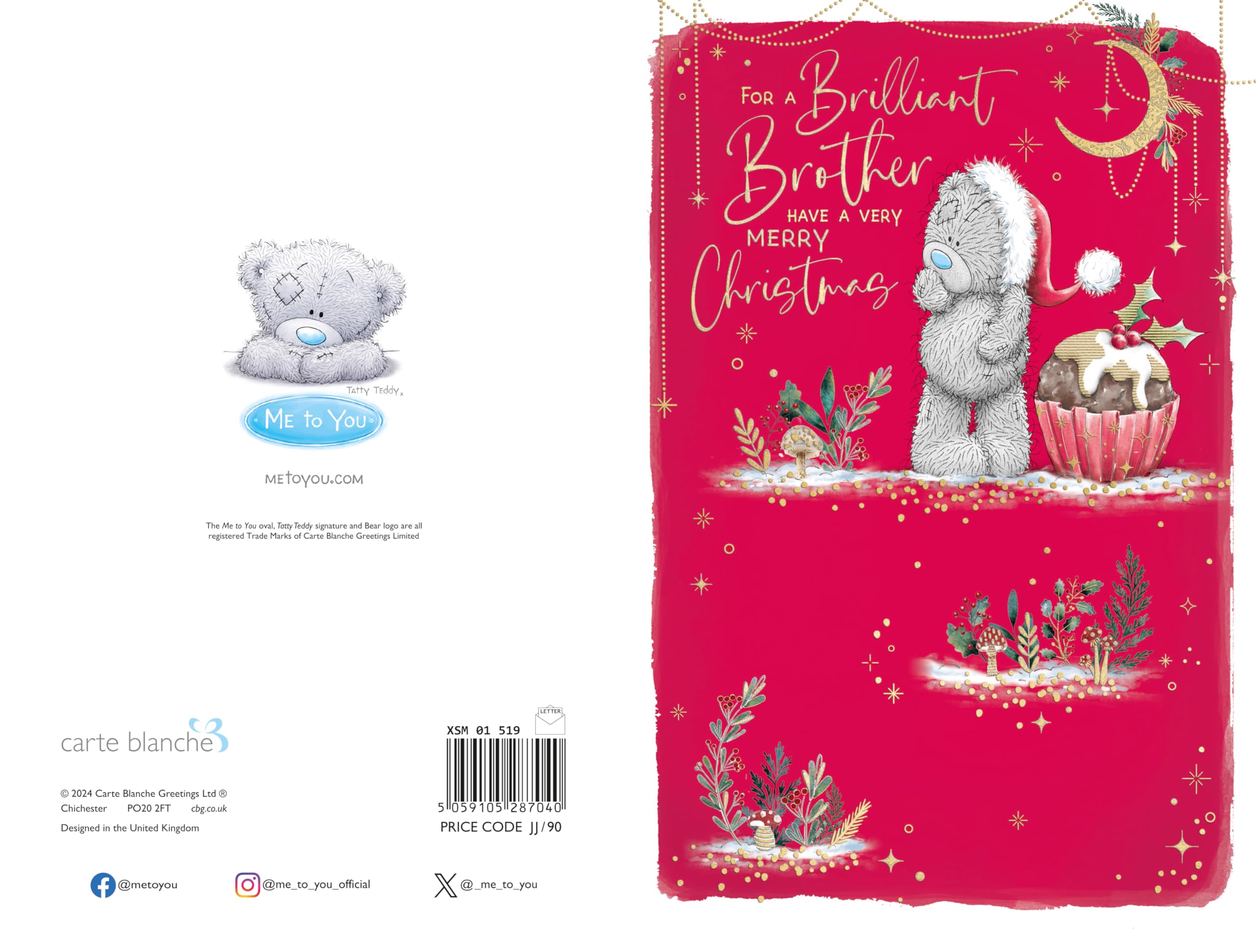 Me To You Tatty Teddy Brilliant Dad Christmas Card, Tatty Teddy On