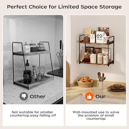 Miniatura 6 de Homeiju Organizador y almacenamiento de baño estantes para encimera y pared, organizadores de maquillaje de 2 niveles, organizador de tocador,