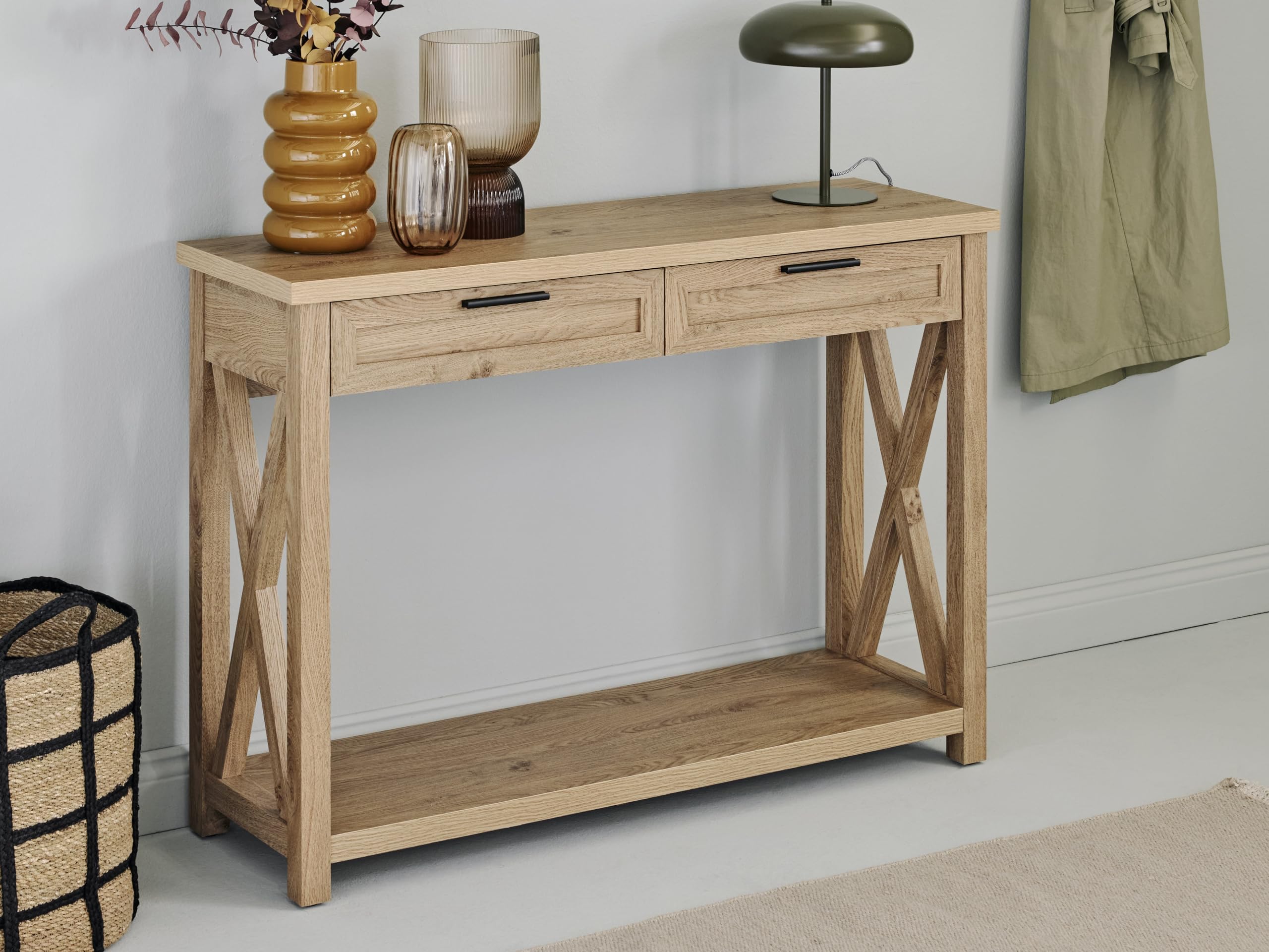 Jahnke Chalet Console SK - Console Engineered Wood, rovere Montana Nb, taglia unica
