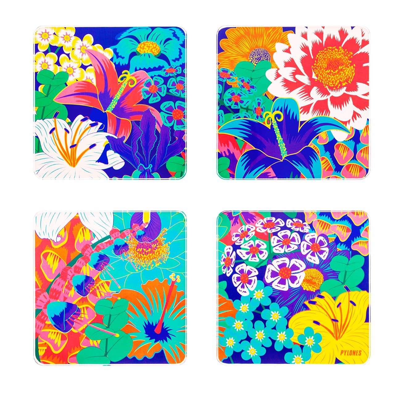 Pylones Multicolor - Set Of 4 Coasters - Coasters - Bouquet