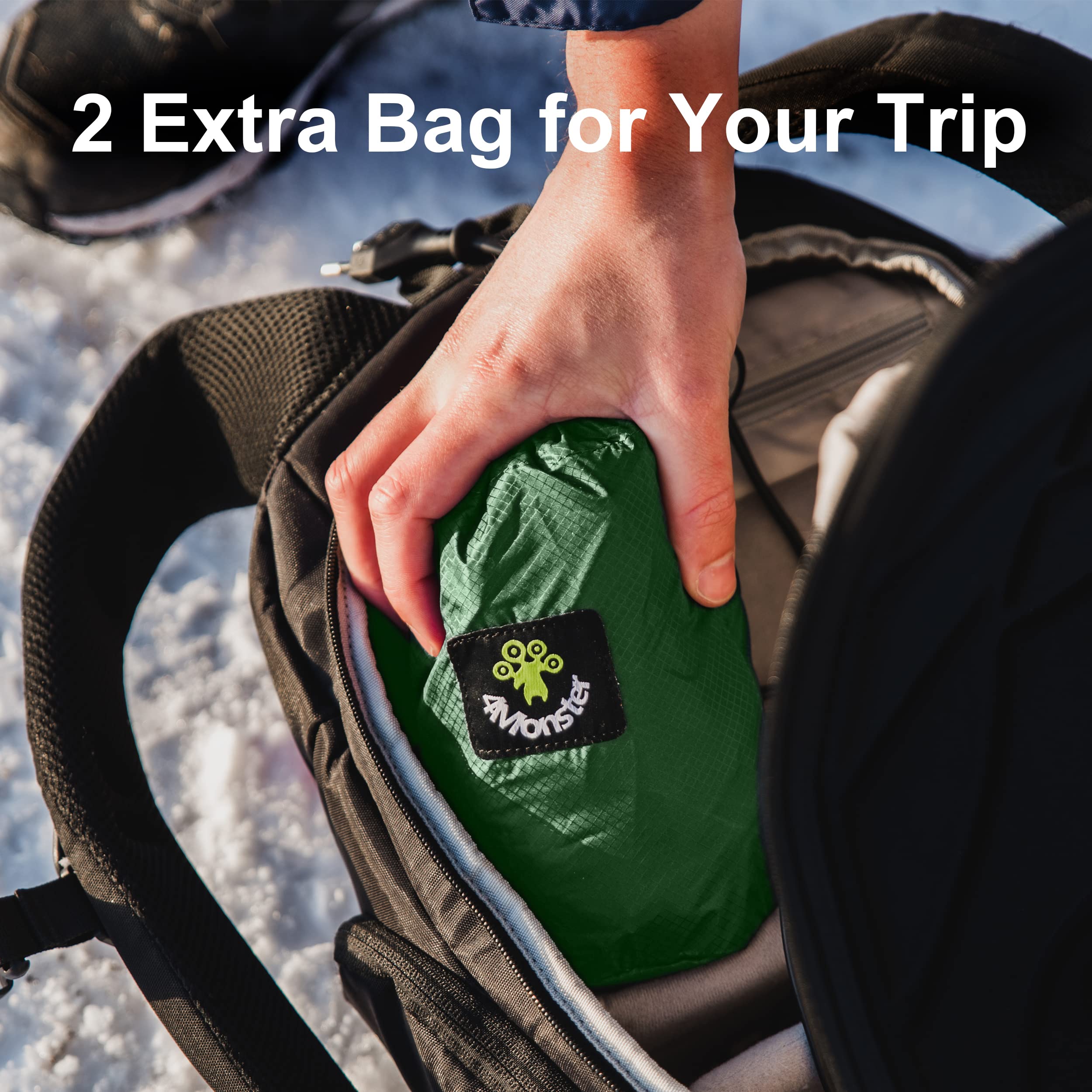 4Monster Zaino da escursionismo, 2 in 1, impermeabile, leggero, portatile, per viaggi, campeggio all'aperto, Verde militare, 32L, Zaini Daypack