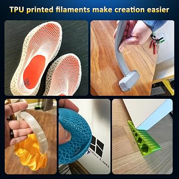 CCTREE TPU Black Filament 1.75mm High Speed Soft 95A TPU Flexible 3D Printing Filament 1kg Spool(2.2lbs) Dimensional Accuracy +/- 0.03mm for Bambu lab 3D Printer