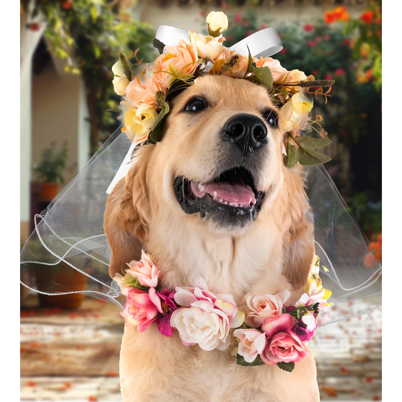 Hundeschleier Für Hochzeit & Fotos – Aus Gaze, Mit Haarspange, Weiß, Für Kleine Hunde & Katzen